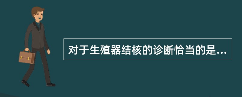 对于生殖器结核的诊断恰当的是（）