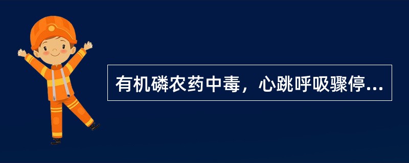 有机磷农药中毒，心跳呼吸骤停（）