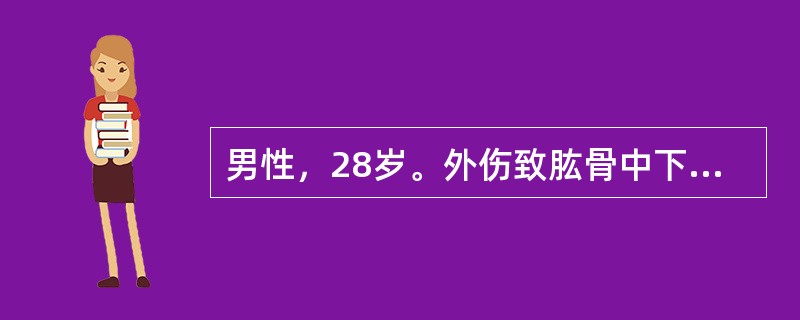 男性，28岁。外伤致肱骨中下1/3骨折，伴有桡神经损伤，临床上除骨折体征外，还可出现的体征是（）