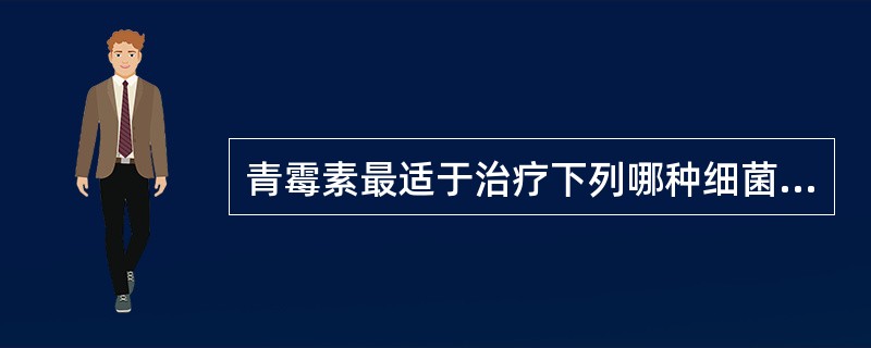 青霉素最适于治疗下列哪种细菌引起的感染（）