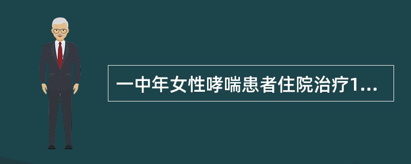 一中年女性哮喘患者住院治疗1个月，经过正规治疗病情缓解，生活可以自理，睡眠、食欲正常，仅偶有胸闷。为了巩固疗效，建议患者继续应用哪种药物控制气道炎症