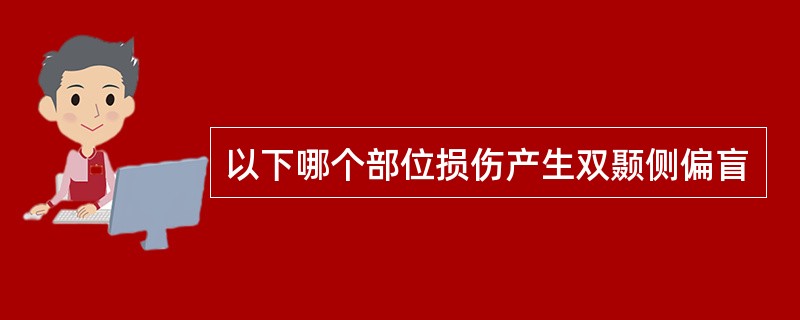 以下哪个部位损伤产生双颞侧偏盲