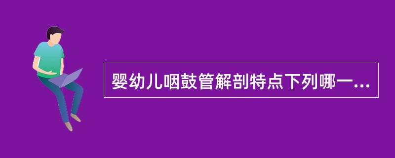 婴幼儿咽鼓管解剖特点下列哪一项不正确