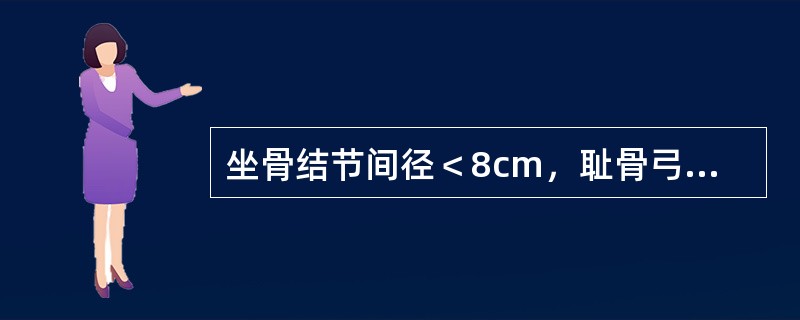 坐骨结节间径＜8cm，耻骨弓角度＜900，宜进一步测量（）