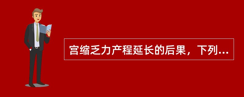 宫缩乏力产程延长的后果，下列何项错误（）