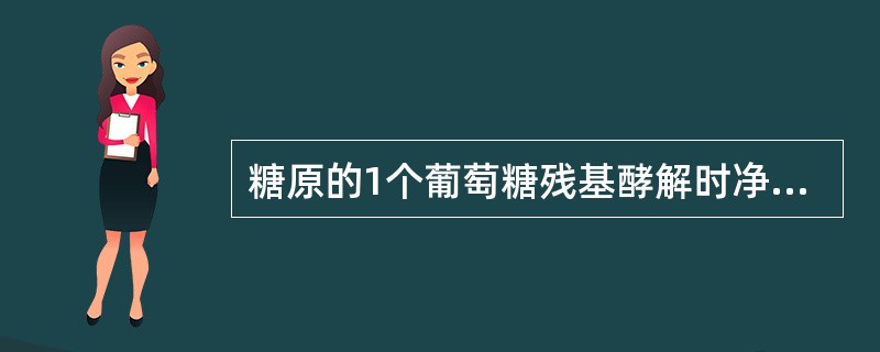 糖原的1个葡萄糖残基酵解时净生成几个ATP（）