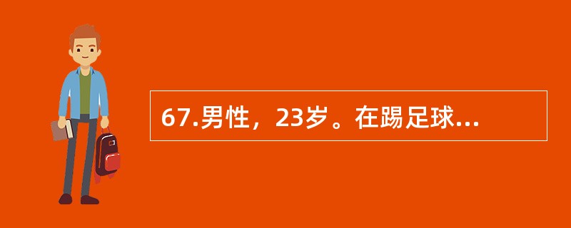 67.男性，23岁。在踢足球时扭伤右膝关节，伤后感右膝关节疼痛、肿胀，经过休息后好转，能正常上班。但游泳时疼痛明显，3个月后经常出现交锁、弹响，肌肉萎缩。为明确诊断和及时治疗，最佳的检查是（）