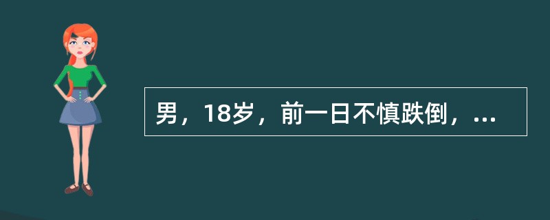 男，18岁，前一日不慎跌倒，右肩部肿胀疼痛，活动受限，锁骨中段有畸形，可触及骨折端。下列措施哪项合适（）