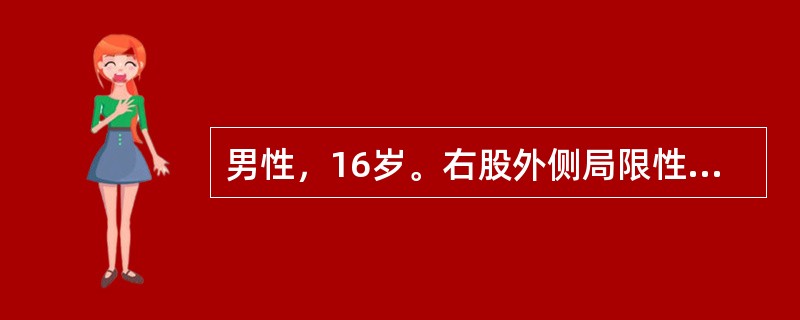 男性，16岁。右股外侧局限性红肿热痛10天，伴发热。局部有波动感，查白细胞计数增高。诊断是（）