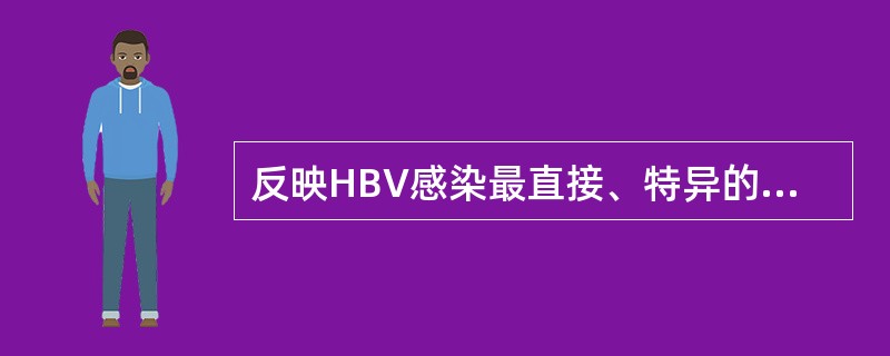 反映HBV感染最直接、特异的指标是