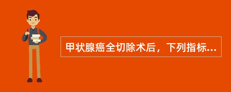 甲状腺癌全切除术后，下列指标中可提示转移灶存在可能的是