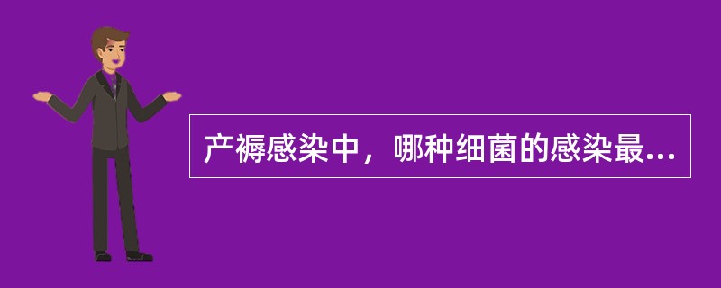 产褥感染中，哪种细菌的感染最易发生感染性休克（）