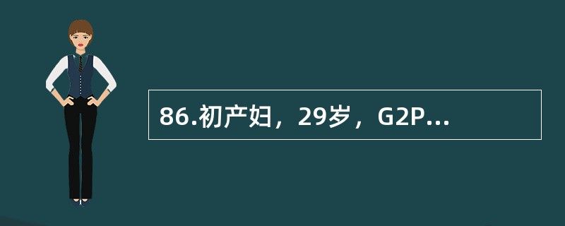 86.初产妇，29岁，G2P2，现妊娠35周，既往孕24周因脊柱裂胎儿而行引产1次。此次妊娠早期经过顺利。妊娠32周时超声检查发现羊水过多，胎儿大于妊娠周数，未见明显畸形。孕妇体态肥胖，近期有多饮、多