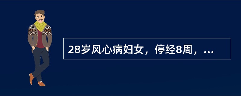 28岁风心病妇女，停经8周，尿妊娠试验阳性，B型超声检查见妊娠环。近1周自觉心悸、气短，有时痰中带血丝。此患者的最佳处理应是（）
