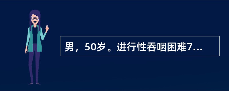 男，50岁。进行性吞咽困难7个月，近20天只能进少量牛奶。查体：消瘦，脱水，锁骨上可触及肿大淋巴结。X线食管钡剂检查示食管中段有8cm长不规则充盈缺损，黏膜不规整，上段食管轻度扩张。首选治疗方案是（）