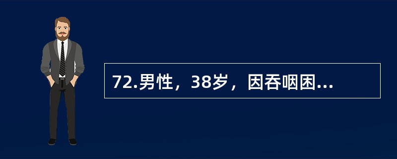 72.男性，38岁，因吞咽困难，严重消瘦到医院就诊，食管吞钡检查示食管下段呈鸟嘴样改变。其诊断主要应考虑（）