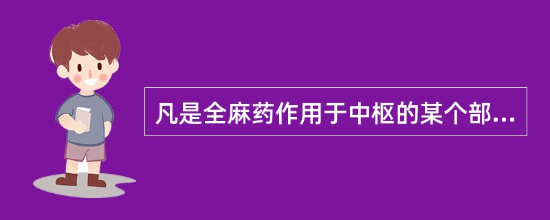 凡是全麻药作用于中枢的某个部位都能降低眼内压，该作用部位是