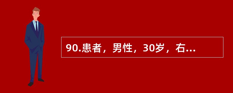 90.患者，男性，30岁，右上睑局部红肿、眼痛2周，伴发热及右眼球突出3天。检查：右眼视力0，体温：39℃，右上睑外侧可见局部红肿及硬结，明显压痛，眼睑水肿，右眼球突出，球结膜高度充血水肿，眼球各方向