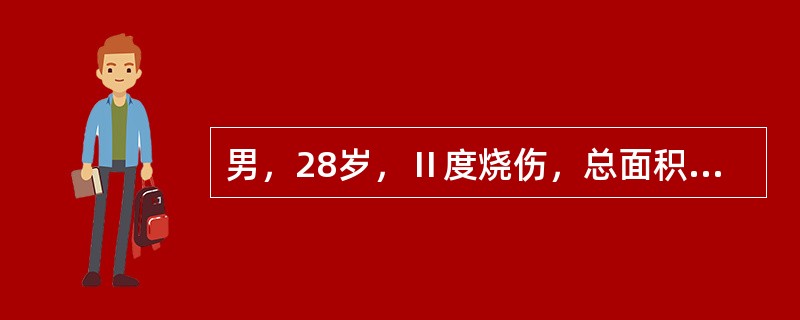 男，28岁，Ⅱ度烧伤，总面积65％，口渴明显，脉搏110次／分，血压80／60mmHg，尿量30ml／小时，心电图示心律不齐。该病人应考虑