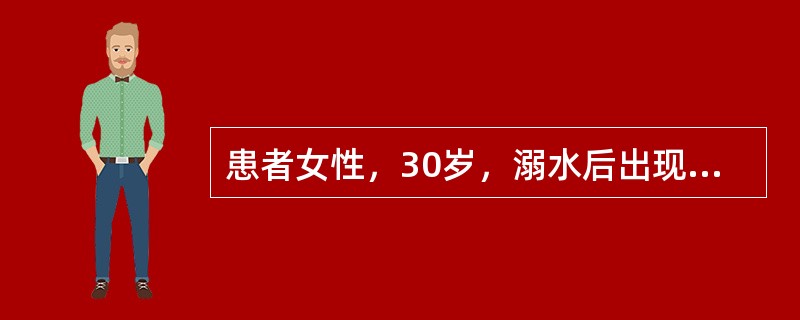 患者女性，30岁，溺水后出现呼吸困难来院。查体：神志清，急性病容，呼吸急促，呼吸42次分，心率120次分，口唇发绀，双肺可闻及广泛干湿性啰音。下列诊断中患者最可能的是