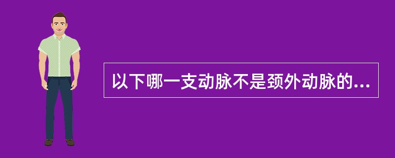 以下哪一支动脉不是颈外动脉的分支