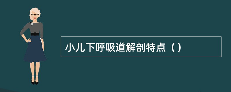 小儿下呼吸道解剖特点（）