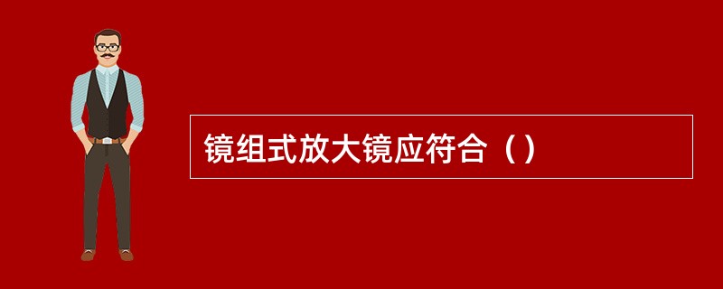 镜组式放大镜应符合（）