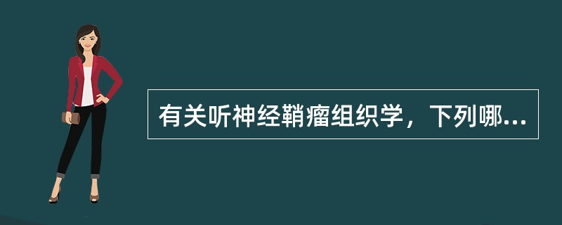 有关听神经鞘瘤组织学，下列哪项描述不正确