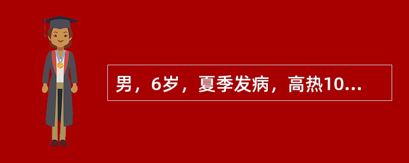 男，6岁，夏季发病，高热10小时，呕吐3次，惊厥2次。查体：神志恍惚，呼吸快，血压118／80mmHg，脑膜刺激征（-），巴氏征（-）。最可能的诊断（）