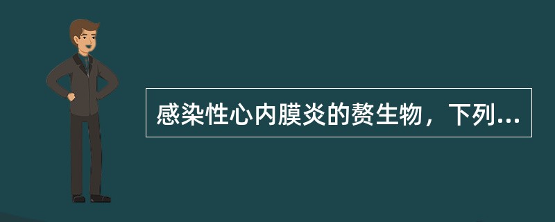 感染性心内膜炎的赘生物，下列哪项说法是错误的（）