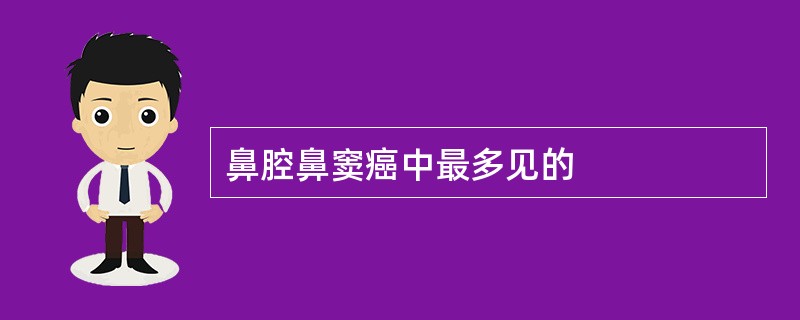 鼻腔鼻窦癌中最多见的