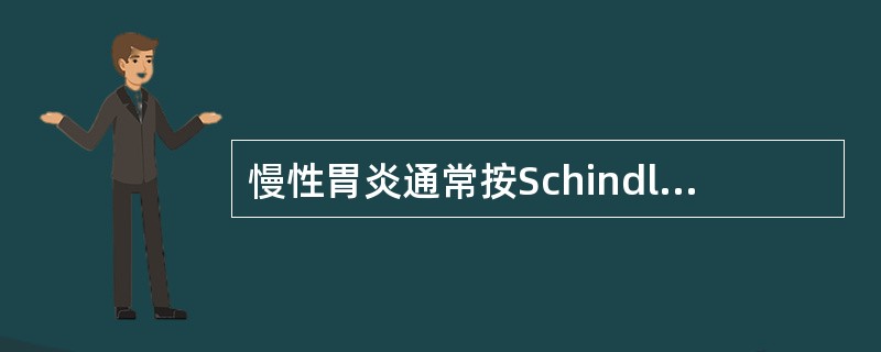 慢性胃炎通常按Schindler分类法是