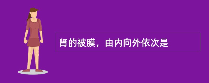 肾的被膜，由内向外依次是