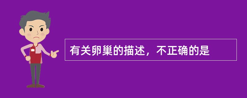 有关卵巢的描述，不正确的是