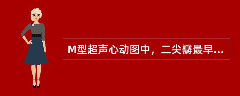 M型超声心动图中，二尖瓣最早完全关闭点是