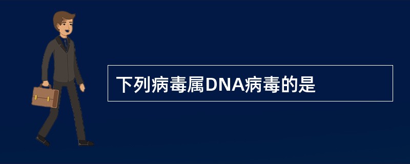 下列病毒属DNA病毒的是