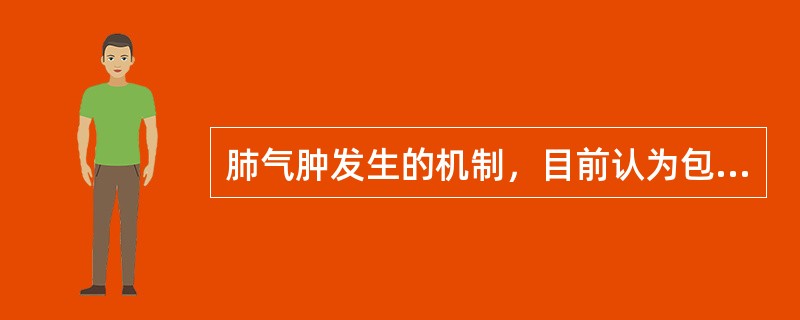 肺气肿发生的机制，目前认为包括下列哪些