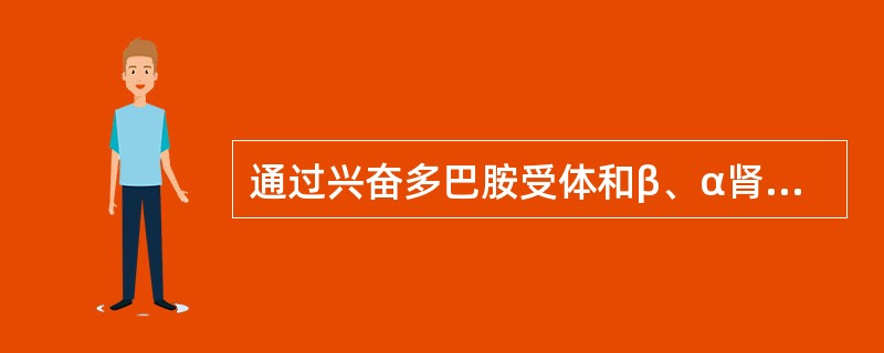 通过兴奋多巴胺受体和β、α肾上腺素能受体而起正性肌力作用
