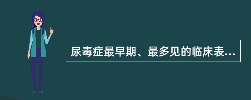 尿毒症最早期、最多见的临床表现是