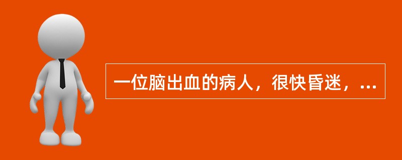 一位脑出血的病人，很快昏迷，双侧瞳孔极度缩小，四肢瘫痪，高热，呼吸障碍，出血部位应考虑；