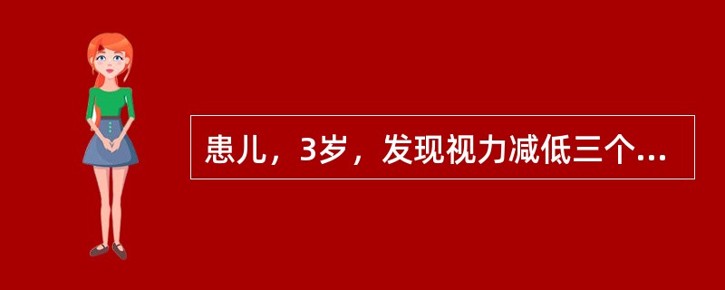 患儿，3岁，发现视力减低三个月，超声检查发现玻璃体内出现强回声的半圆形光团，与球壁紧密相连，肿块边缘不规则，内部回声不均，彩色多普勒可见血流信号包绕肿瘤周边经上述检查，多考虑为