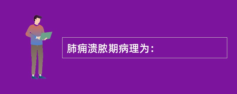 肺痈溃脓期病理为：