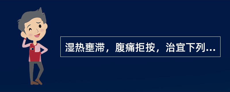 湿热壅滞，腹痛拒按，治宜下列何法：