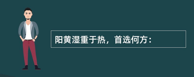 阳黄湿重于热，首选何方：