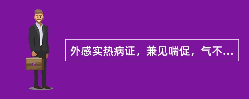 外感实热病证，兼见喘促，气不能接续，甚则气短心悸。其病机是