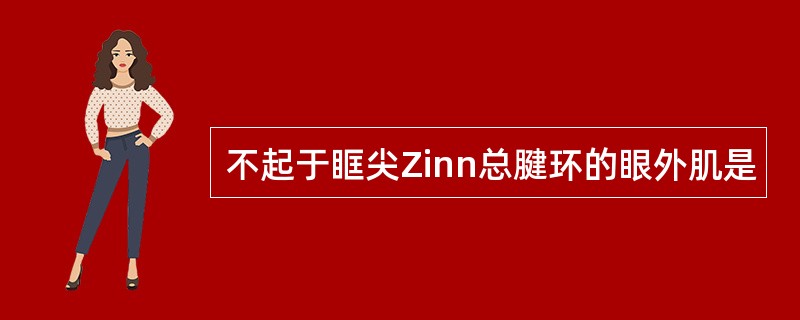 不起于眶尖Zinn总腱环的眼外肌是