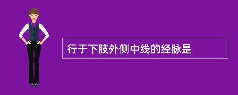 行于下肢外侧中线的经脉是