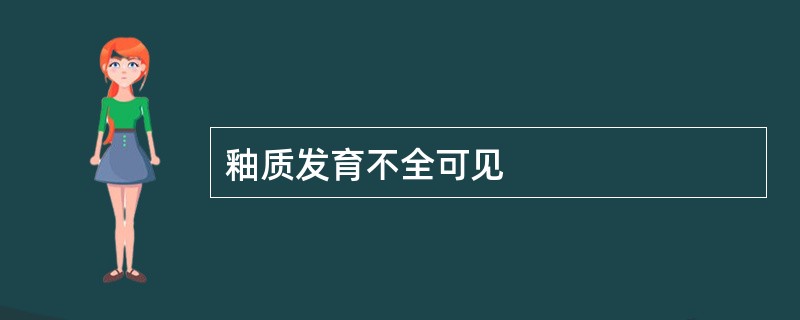 釉质发育不全可见