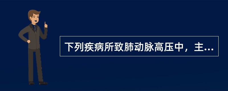 下列疾病所致肺动脉高压中，主要发病机制为肺小动脉结构异常的是