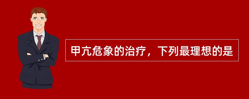 甲亢危象的治疗，下列最理想的是